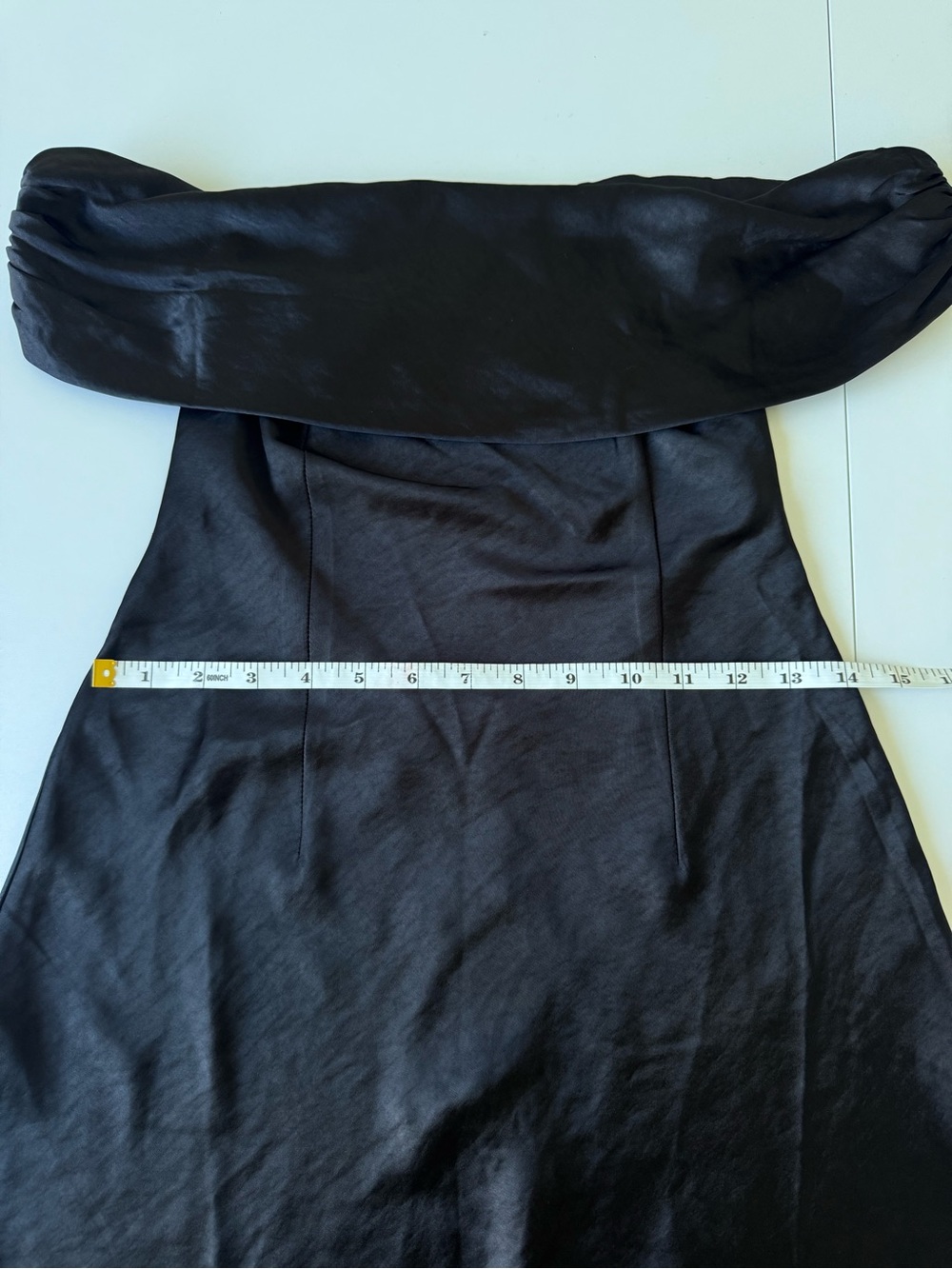 Meshki Cher Satin Strapless Mini Dress in Black - Size S - Picture 12 of 12